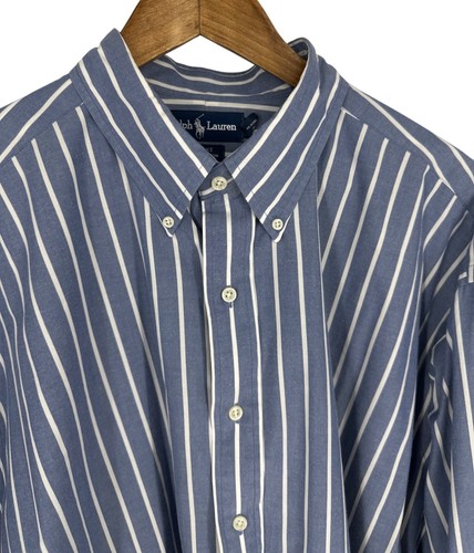 Ralph Lauren Blake Mens Striped Button-Down Long-Sleeve Shirt Size XXL - Picture 3 of 7