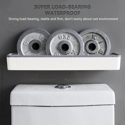 Wandbehang Badezimmer Aufbewahrung Schrank, Lochfrei über WC Regal Organizer, M - Bild 7 von 10