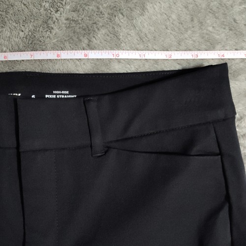 Old Navy Damen hoch geschnitten Pixie gerade Anzughose schwarz, Größe 6 neu ohne Etikett - Bild 8 von 11
