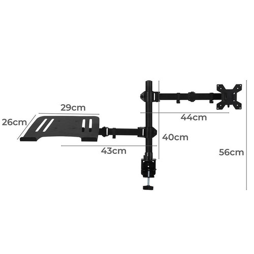Monitor Stand Arm Display Desk Mount Holder Bracket Screen Laptop Tray Adjust - Picture 2 of 5