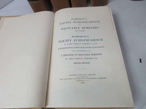 POMEROY'S Equity Jurisprudence Fourth Edition 1919 Set - Owner John Iszard - Picture 21 of 24