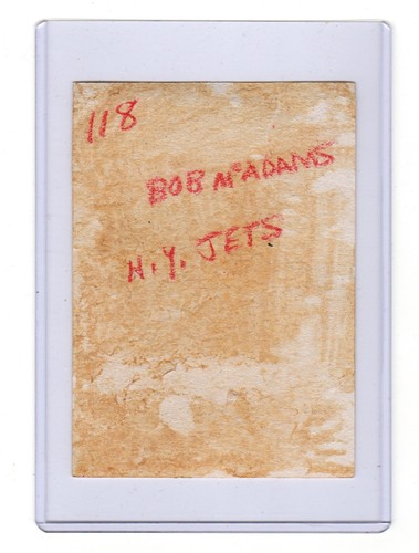 1964 Topps Original Flexichrome Art Bob McAdams Jets - Picture 2 of 4