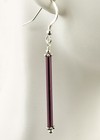 Purple Stick Glass Earrings Bali Sterling Silver Dangle Fashion iDu Jewelry