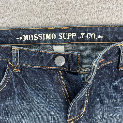 Mossimo Supply Co. Mini Skirt Girls 7 Blue Dark Wash 5-Pocket Faded Denim - Picture 4 of 13