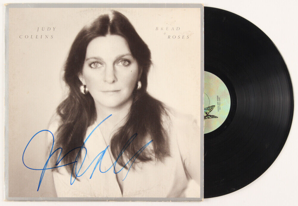Judy Collins signed Bread and Roses album vinyl record COA proof autographed STAR Judy Collins signed Bread and Roses album vinyl record COA proof autographed STAR