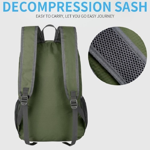 Waterproof Foldable Backpack Camping Hiking Rucksack Daypack Light Travel Bag - Picture 3 of 15