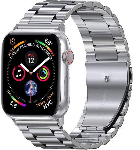 Bracelet Acier Inoxydable pour Apple Watch 1/2/3/4/5/6/SE/7/8/9/Ultra/Ultra2 - Photo 1/20