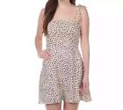 Girls Medium Gianni Bini Polka Dot Spaghetti Strap Dress Lined Back Smocked