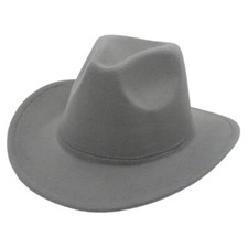 Gray Western Cowboy, Cowgirl Hat, Adjustable Cotton Polyester, Men Women