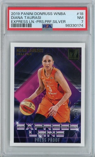 2019 Panini Donruss WNBA Express Lane 18 Diana Taurasi Silver /199 PSA 7 POP 1