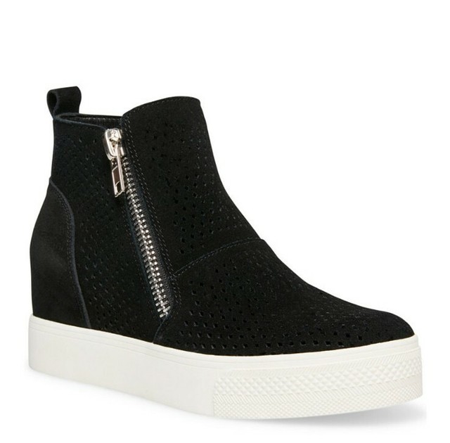 steve madden black suede sneakers