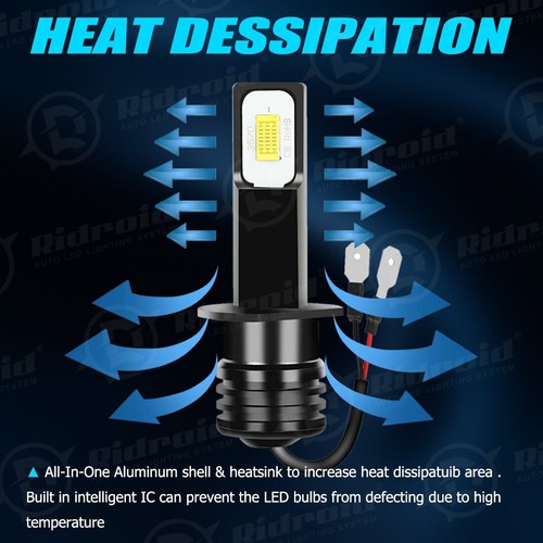 4pcs H1 Super Bright LED Headlight High Low Beam Combo Bulbs Kit 6500K White - Picture 14 of 18