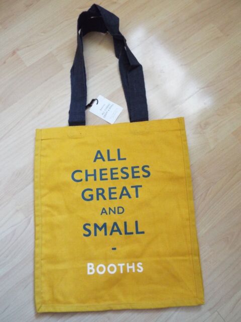 NEW Booths Collector's Cloth Tote Shopping bag 'All cheeses great & small' XB11099 NEW Booths Collector's Cloth Tote Shopping bag 'All cheeses great & small' XB11099