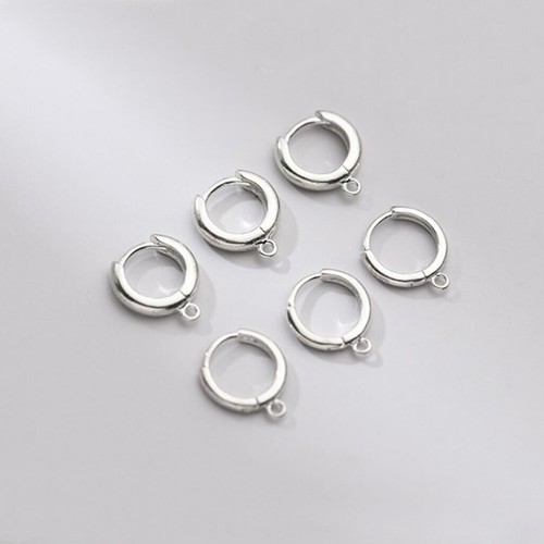 Pendientes de aro Huggie de plata de ley 925 hágalo usted mismo hallazgos conectores A1136 - Imagen 9 de 15