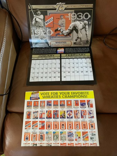 General Mills Wheaties Cereal 75 Years Championship Calendar & Vote Favorite Cha - Picture 3 of 4