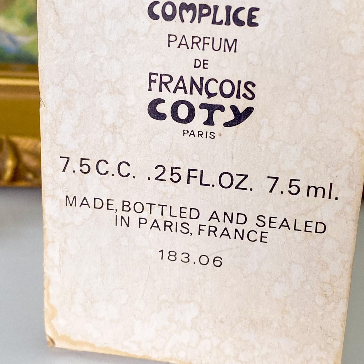 READ Vintage 70s Coty COMPLICE Perfume Extrait .25 oz Sealed