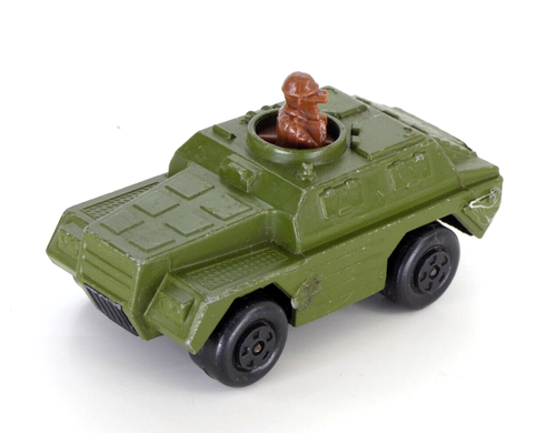 Matchbox Stoat Military Army Tank Rolamatics Green Toy Vehicle Vintage - Picture 1 of 11
