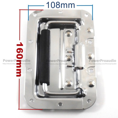 2 Pezzi Maniglie da Incasso Cromate per ATA Flight Case Carico a Molla 160mm x 108mm - Foto 3 di 5