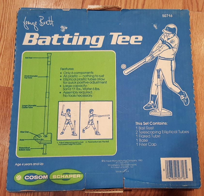 Vintage NOS George Brett Batting Tee 1983 Set 1983 Tee by Cosum Schaper Baseball NEW e4215b Vintage NOS George Brett Batting Tee 1983 Set 1983 Tee by Cosum Schaper Baseball NEW e4215b