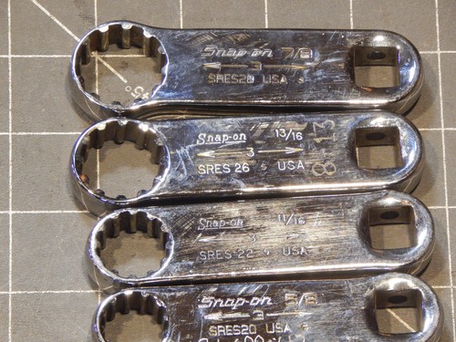 Jeu de clés adaptateur couple spline Snap On 5 pièces 1/2" entraînement 9/16" 7/8" SRES 12Pt Dr - Photo 3/5