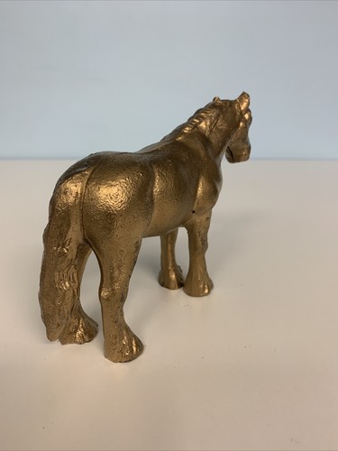 Horse Statue Brass Figure Solid Sculpture - 2 Pounds - Paper Weight Gold Color - Picture 8 of 12