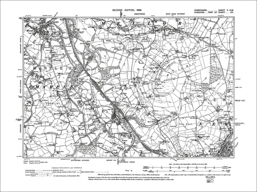 New Mills Derbyshire Map New Mills, Mellor, Old Map Derbyshire 1899: 5-Sw | Ebay