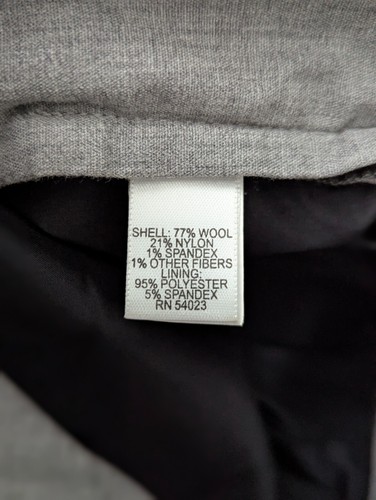 Banana Republic The Martin Fit Lined Wool Blend Slacks Pants Gray Plaid Sz 0 EUC - Picture 15 of 19