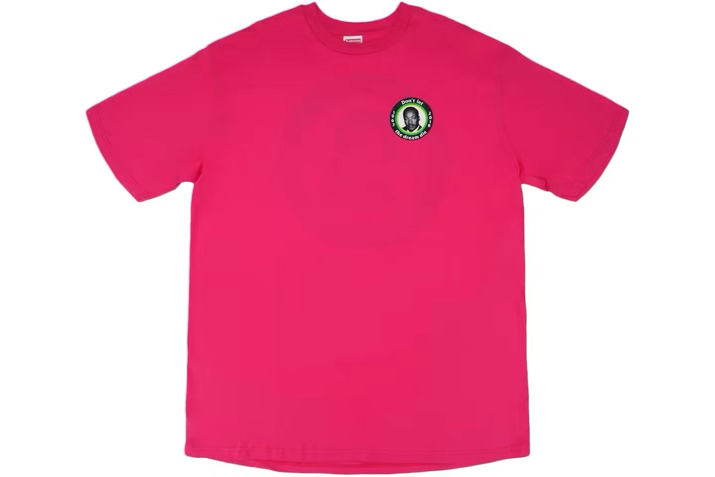 T shirt Supreme Martin Luther King Dream SS18 taille M rose flambant neuf