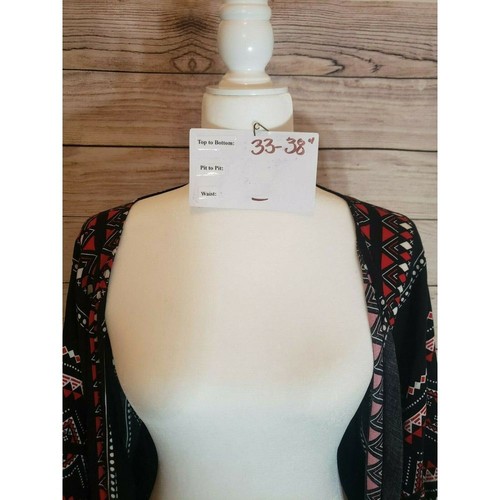Atmosphere Tribal Aztec Fringe Batwing Sleeve Open Front Kimono Size Small - Picture 5 of 8