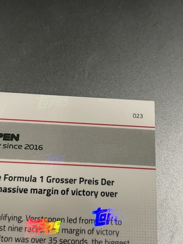 Max Verstappen Red Bull 2021 Topps Now Formula 1 F1 Card #23 Victory in Austria - Picture 5 of 5