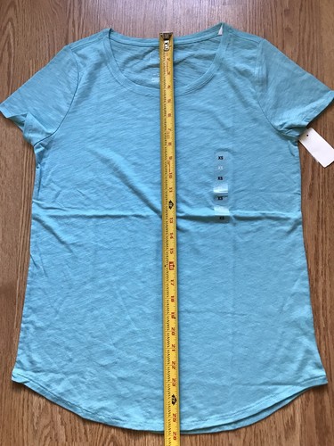 NWT mujer sonoma the everyday tee top camisas de manga corta talla azul X-small - Imagen 6 de 6
