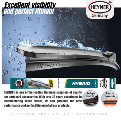 Fits Hyundai Kona 2017-On Hybrid Windscreen Wiper Blades HH26" 16"H - Picture 5 of 8