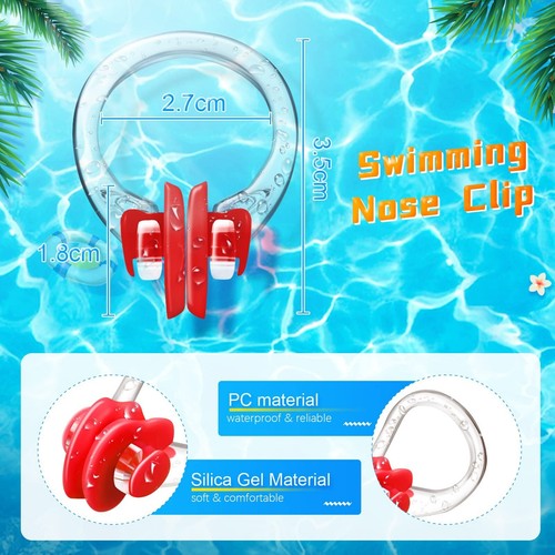 Macarrie 100 Packs Swimming Nose Clip Waterproof Swim Silicone Nose Plugs for... - Picture 2 of 7
