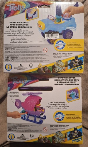 New Lot of 2 Trolls Toy Imaginext Trolls Branch's Buggy & Poppy & Helicopter - Picture 6 of 10