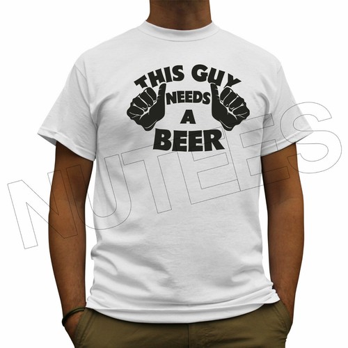 This Guy Needs A Beer Stag Night Pub Drinking Funny Men's T-Shirts Vests S-XXL - 第 7/9 張圖片