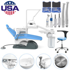 Dental Unit Chair DC Motor Computer Controlled+Doctor Stool/Handpiece Kit FDA