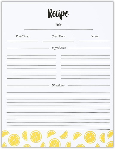 Papel de recetas premium Outshine para encuadernadores de recetas 8,5x11 50 hojas páginas de recarga - Imagen 14 de 45