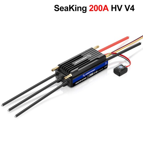 HOBBYWING RC Seaking ESC 200A/300A HV V4 lP67 Bluetooth BEC For 140/180CM Boats - Picture 9 of 10