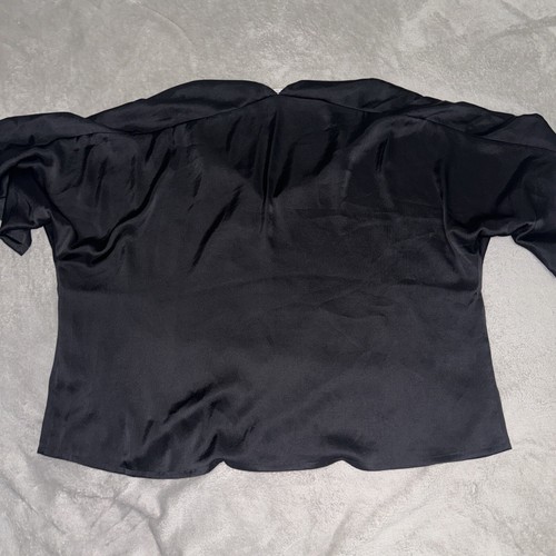 The Reset R Label Blouse Shirt Womens XL Black 3/4 Sleeve Business - Picture 6 of 6