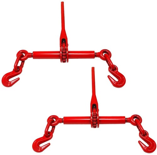 2pc 1/4 In-5/16 in Ratchet Type Load Binder Flatbed Truck Trailer Tie Chain Down - Picture 1 of 2
