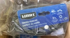 HART TINTED FLEX-FIT SAFETY GLASSES IMPACT-RESISTANT ANTI-FOG New