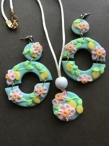 Clay Jewlry women\u2019s earrings Clay Earring Sunflower Clay Earrings Handmade Earrings polymer clay earring Statement Earrings