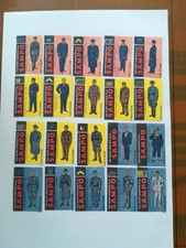  Matchbox Labes, Made In Finland, Military Uniforms Set Of 20, Av50