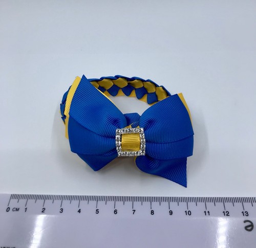 Royal Blau und Gelbgold Schulhaarzubehör - Bild 52 von 75