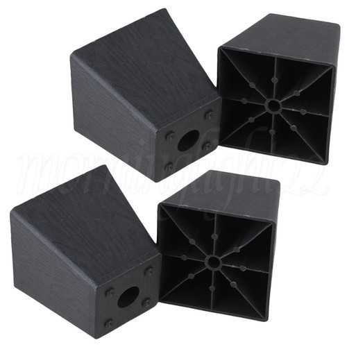 Pie de sofá trapezoidal de plástico negro 98x98x97 mm patas de muebles para sofá 4 piezas - Imagen 3 de 5