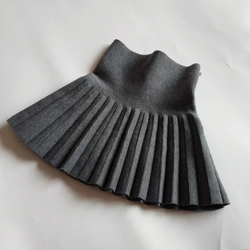 2-12Year Girls Knit Skirt Autumn Winter School High Waist Skirts Kids Clothing - Picture 9 of 28