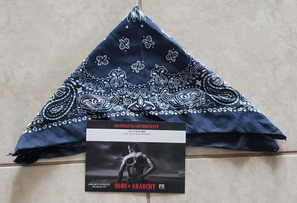 SOA Sons of Anarchy Wardrobe: Clay Ron Perlman Blue Bandana w