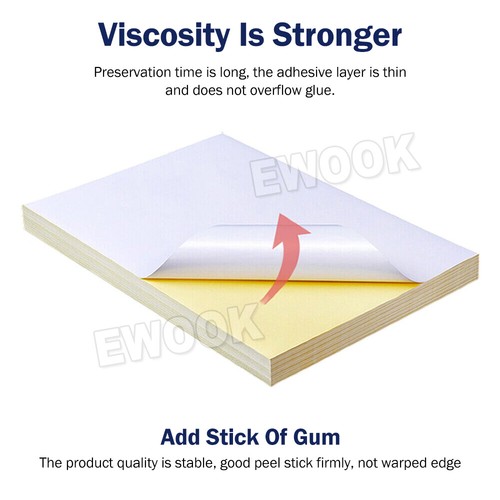 A4 Self Adhesive Sticker Paper Sheet Label Laser Inkjet Print Mailing Address - Picture 4 of 13