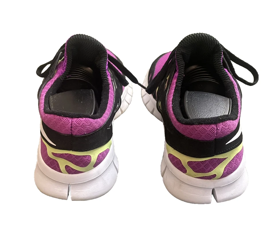 Womens Nike Free Run 2 Vivid Grape-White-Volt-Black Sz 8 [443816-510] - Image 3 of 4