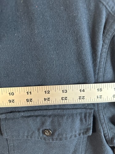 Fjallraven Ovik Twill Flannel Blue Navy Travel Workwear Organic cotton Small - Picture 7 of 14